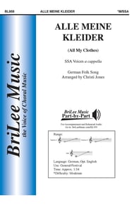 Alle Meine Kleider SSA choral sheet music cover Thumbnail